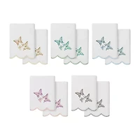 Linum Home Textiles Britney Scallop 2-pc. Embellished Hand Towel