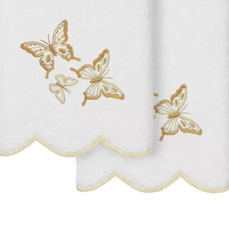 Linum Home Textiles Britney Scallop 2-pc. Embellished Hand Towel