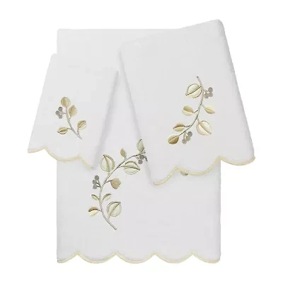 Linum Home Textiles Wild Branch Scallop -pc. Quick Dry Bath Towel Set