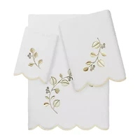 Linum Home Textiles Wild Branch Scallop -pc. Quick Dry Bath Towel Set