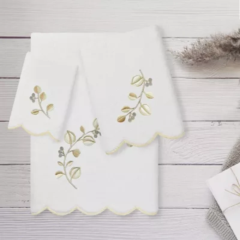 Linum Home Textiles Wild Branch Scallop -pc. Quick Dry Bath Towel Set
