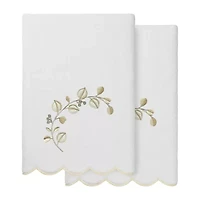 Linum Home Textiles Wild Branch Scallop 2-pc. Quick Dry Bath Towel Set