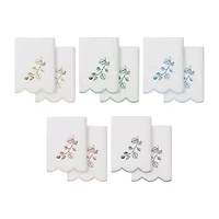 Linum Home Textiles Wild Branch Scallop 2-pc. Embellished Hand Towel