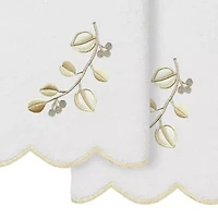Linum Home Textiles Wild Branch Scallop 2-pc. Embellished Hand Towel