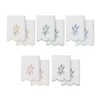 Linum Home Textiles Whitney Scallop 2-pc. Embellished Hand Towel