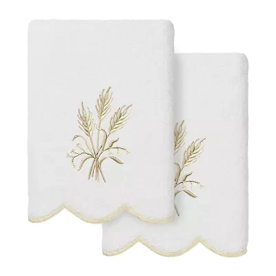 Linum Home Textiles Whitney Scallop 2-pc. Embellished Hand Towel