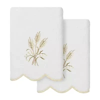 Linum Home Textiles Whitney Scallop 2-pc. Embellished Hand Towel