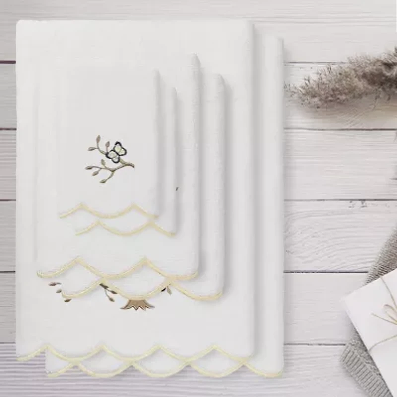 Linum Home Textiles Teresa Scallop -pc. Quick Dry Bath Towel Set