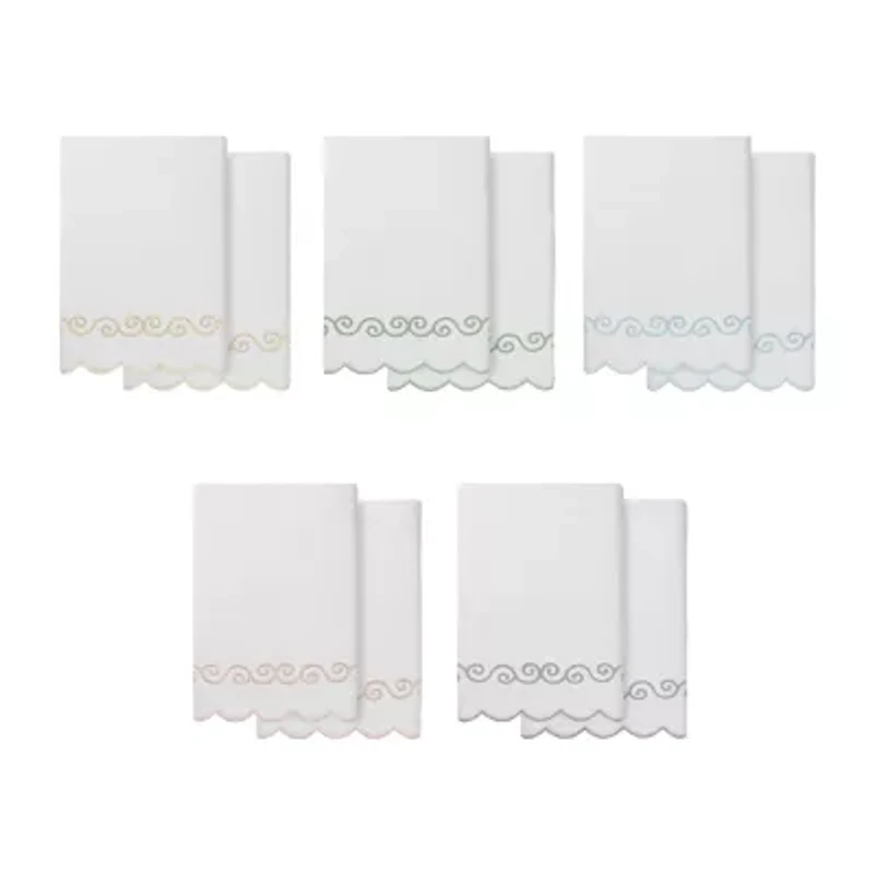 Linum Home Textiles Symmetra Scallop 2-pc. Quick Dry Bath Towel Set