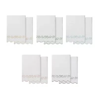 Linum Home Textiles Symmetra Scallop 2-pc. Quick Dry Bath Towel Set