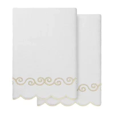 Linum Home Textiles Symmetra Scallop 2-pc. Quick Dry Bath Towel Set