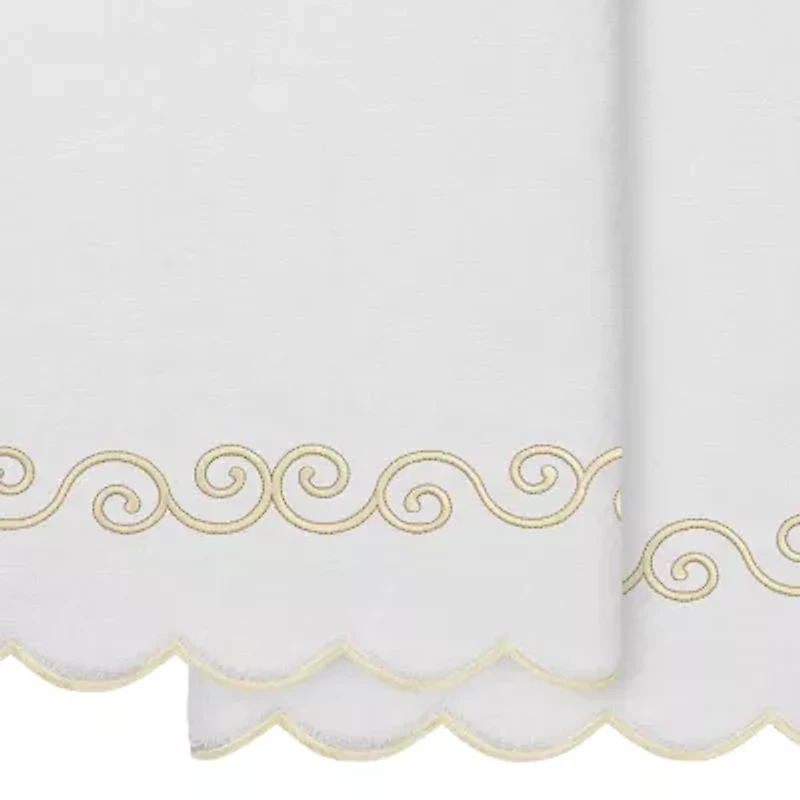 Linum Home Textiles Symmetra Scallop 2-pc. Quick Dry Bath Towel Set