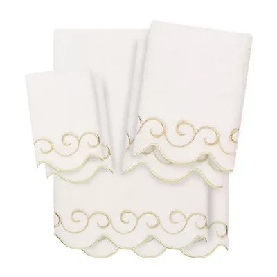 Linum Home Textiles Simplicity Scallop -pc. Quick Dry Bath Towel Set