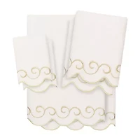 Linum Home Textiles Simplicity Scallop -pc. Quick Dry Bath Towel Set