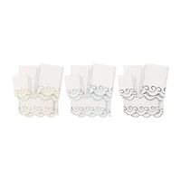 Linum Home Textiles Simplicity Scallop -pc. Quick Dry Bath Towel Set