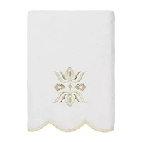 Linum Home Textiles Flower Crest Scallop -pc. Quick Dry Bath Towel Set