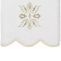 Linum Home Textiles Flower Crest Scallop -pc. Quick Dry Bath Towel Set