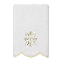 Linum Home Textiles Flower Crest Scallop -pc. Quick Dry Bath Towel Set