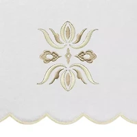 Linum Home Textiles Flower Crest Scallop 3-pc. Quick Dry Bath Towel Set