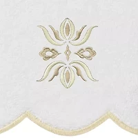 Linum Home Textiles Flower Crest Scallop 3-pc. Quick Dry Bath Towel Set