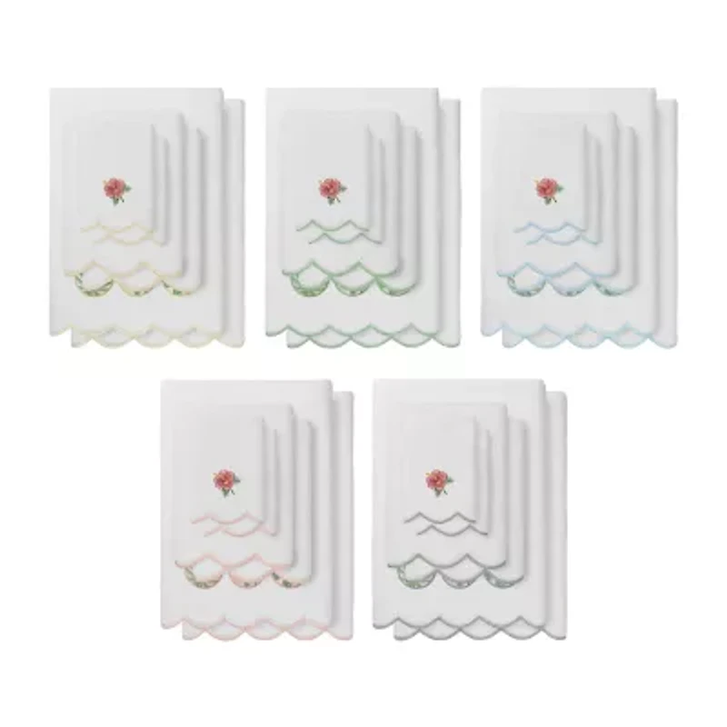 Linum Home Textiles Maui Scallop 6-pc. Quick Dry Bath Towel Set