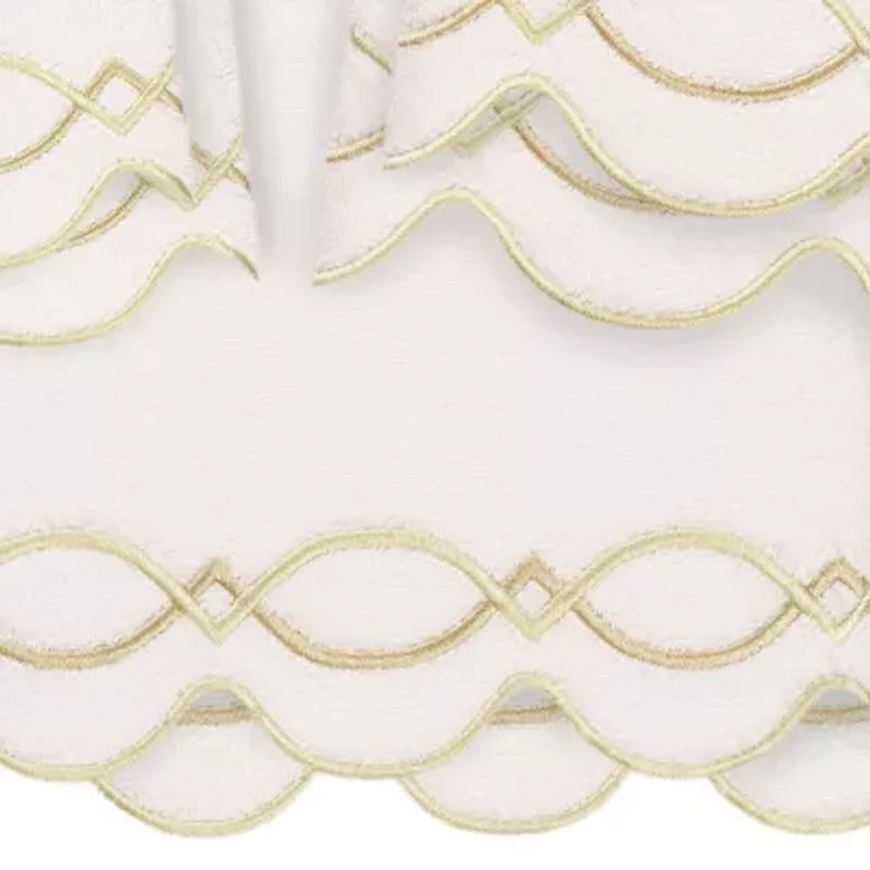 Linum Home Textiles Diamond Chain Scallop -pc. Quick Dry Bath Towel Set