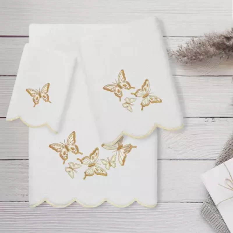 Linum Home Textiles Britney Scallop 3-pc. Quick Dry Bath Towel Set