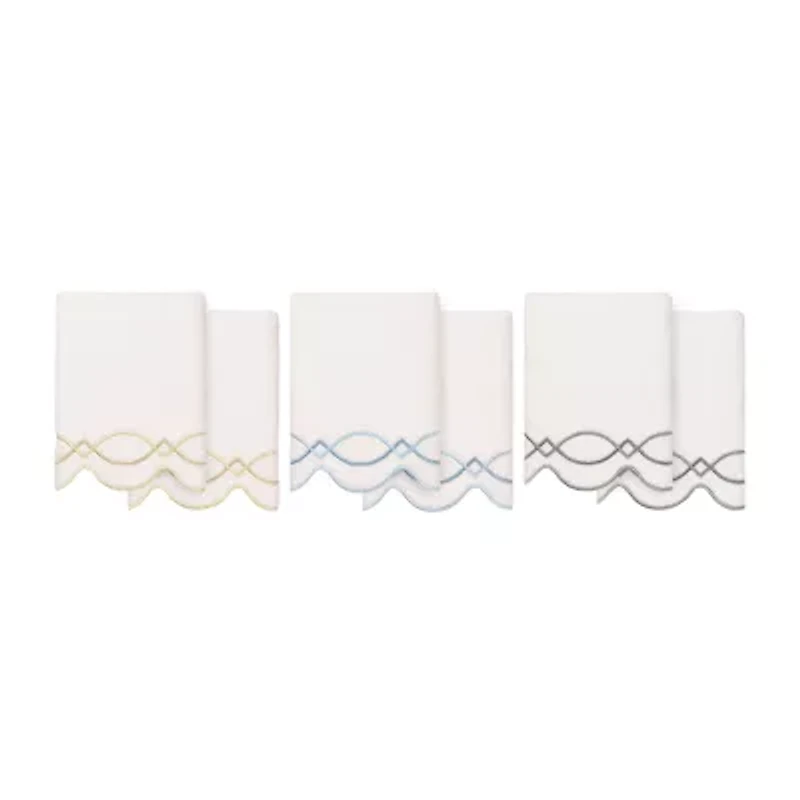 Linum Home Textiles Diamond Chain Scallop 2-pc. Hand Towel