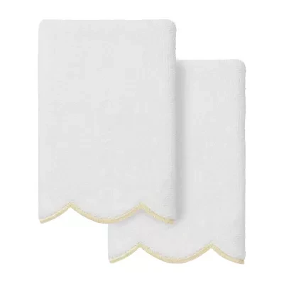 Linum Home Textiles Adornia Scallop 2-pc. Fingertip Towel