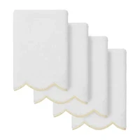 Linum Home Textiles Adornia Scallop 4-pc. Fingertip Towel