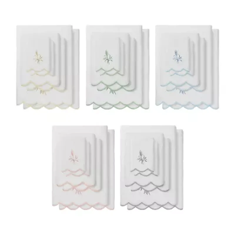 Linum Home Textiles Whitney Scallop -pc. Quick Dry Bath Towel Set