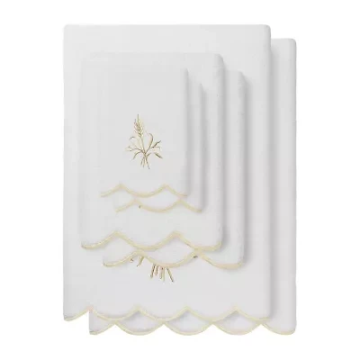 Linum Home Textiles Whitney Scallop -pc. Quick Dry Bath Towel Set