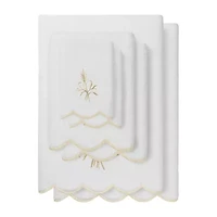 Linum Home Textiles Whitney Scallop -pc. Quick Dry Bath Towel Set