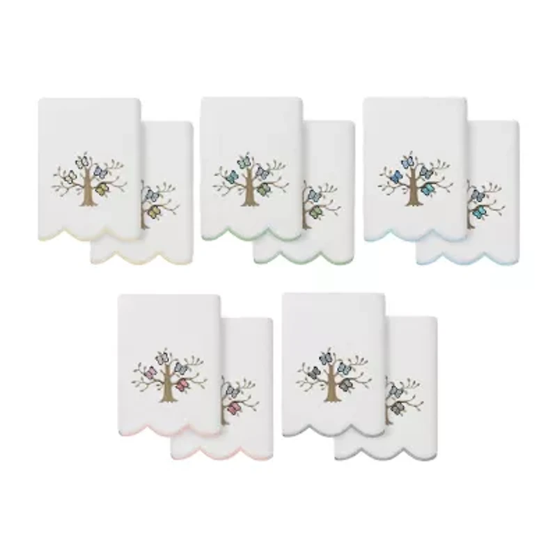 Linum Home Textiles Teresa Scallop 2-pc. Embellished Hand Towel