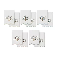 Linum Home Textiles Teresa Scallop 2-pc. Embellished Hand Towel