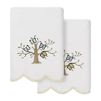 Linum Home Textiles Teresa Scallop 2-pc. Embellished Hand Towel