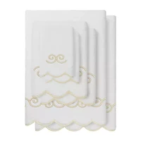 Linum Home Textiles Symmetra Scallop -pc. Quick Dry Bath Towel Set