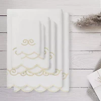 Linum Home Textiles Symmetra Scallop -pc. Quick Dry Bath Towel Set