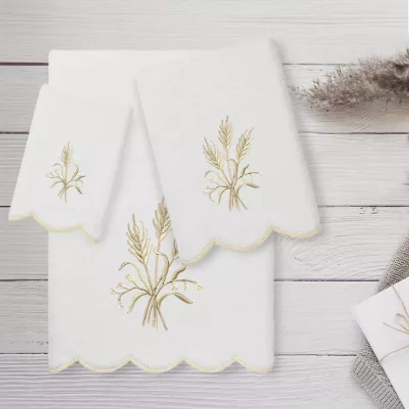 Linum Home Textiles Whitney Scallop 3-pc. Quick Dry Bath Towel Set