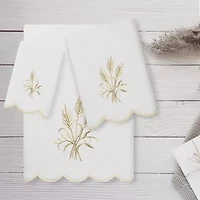 Linum Home Textiles Whitney Scallop 3-pc. Quick Dry Bath Towel Set