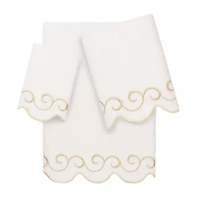 Linum Home Textiles Simplicity Scallop 3-pc. Quick Dry Bath Towel Set