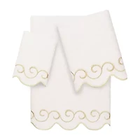 Linum Home Textiles Simplicity Scallop 3-pc. Quick Dry Bath Towel Set