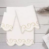 Linum Home Textiles Simplicity Scallop 3-pc. Quick Dry Bath Towel Set