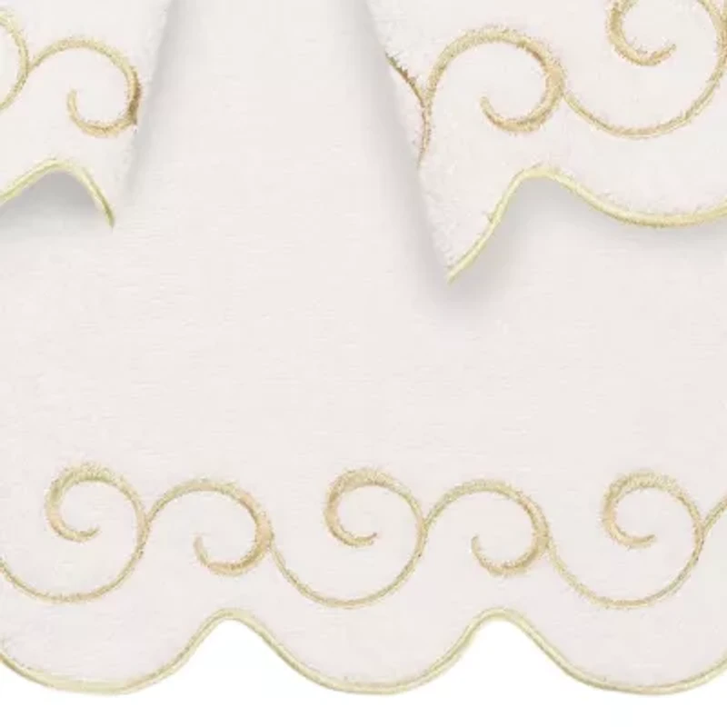 Linum Home Textiles Simplicity Scallop 3-pc. Quick Dry Bath Towel Set