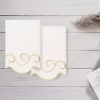 Linum Home Textiles Simplicity Scallop 2-pc. Fingertip Towel