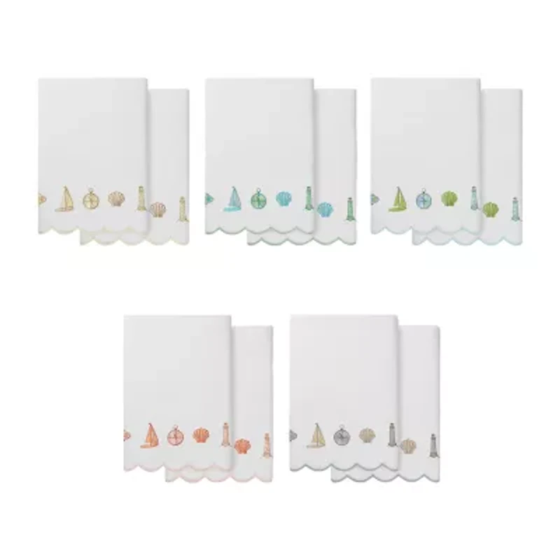 Linum Home Textiles Sea Joy Scallop -pc. Quick Dry Bath Towel Set