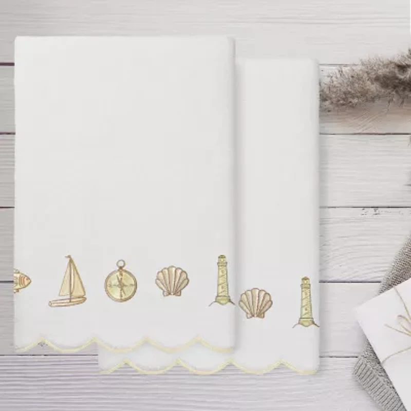 Linum Home Textiles Sea Joy Scallop -pc. Quick Dry Bath Towel Set