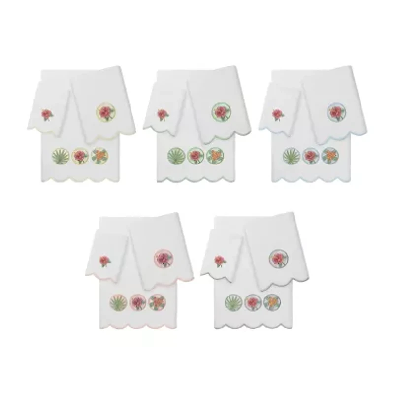 Linum Home Textiles Maui Scallop 3-pc. Quick Dry Bath Towel Set