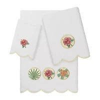Linum Home Textiles Maui Scallop 3-pc. Quick Dry Bath Towel Set