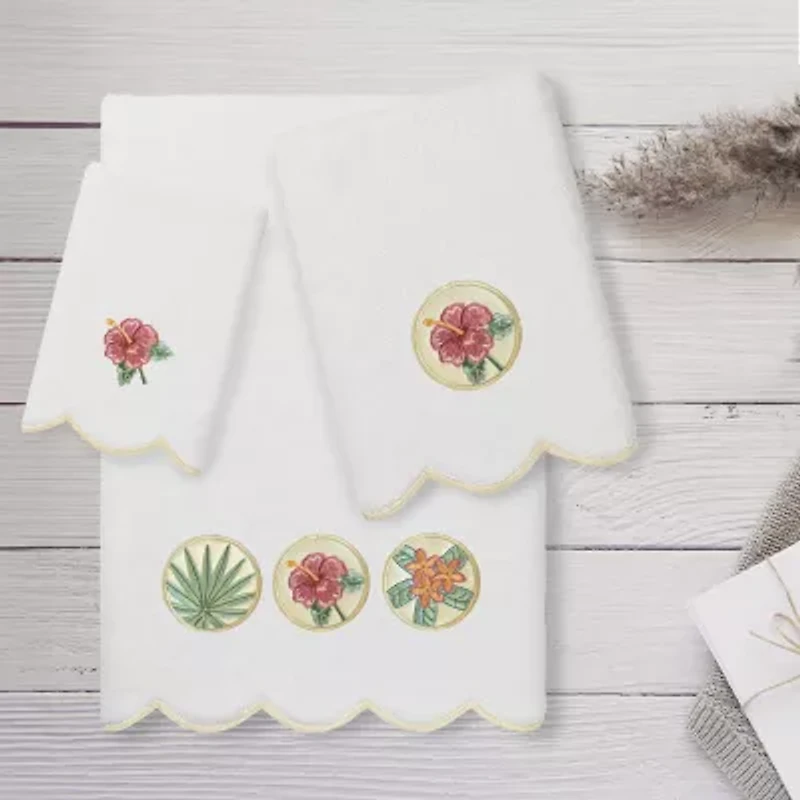 Linum Home Textiles Maui Scallop 3-pc. Quick Dry Bath Towel Set